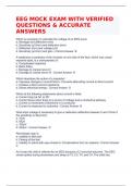 EEG MOCK EXAM WITH VERIFIED QUESTIONS & ACCURATE ANSWERS
