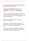 Juvenile Probation Officer Study Guide Questions With 100&percnt; Correct Answers&excl;&excl;