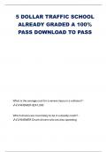 5 DOLLAR TRAFFIC SCHOOL ALREADY GRADED A 100% PASS DOWNLOAD TO PASS