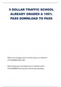 5 DOLLAR TRAFFIC SCHOOL ALREADY GRADED A 100&percnt; PASS DOWNLOAD TO PASS