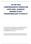 ATI RN VATI COMPREHENSIVE PREDICTOR WITH NGN |ALREADY GRADED A|100% PASS|DOWNLOAD TO PASS A+