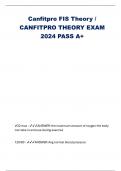 Canfitpro FIS Theory / CANFITPRO THEORY EXAM 2024 PASS A+
