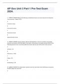 AP Gov Unit 3 Part 1 Questions and Answers.