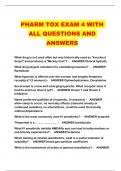 PHARM TOX EXAM 4 WITH ALL QUESTIONS AND ANSWERS