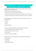 Dietetic Technician Registered Exam Questions with 100&percnt; Correct Answers&vert; Latest Update 2024