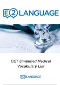 OET Simplified Medical Vocabulary List