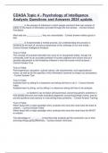 CDASA Topic 4 - Psychology of Intelligence Analysis Questions and Answers 2024 update&period;