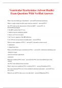 Ventricular Dysrhytmias &lpar;Advent Healht&rpar; Exam Questions With Verified Answers