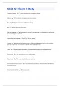 CSCI 121 Exam 1 Study Questions with well explained answers