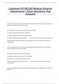 Capstone ATI NCLEX Medical Surgical Assessment 1 Exam Questions And Answers