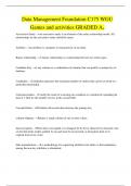Data Management Foundation C175 WGU  Games and activities GRADED A&plus; 