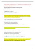 COMMUNITY NURSING EXAM 1 QUESTIONS AND ANSWERS 2024-2025  LATEST&sol;&sol;ALREADY GRADED A&plus; Which of the following is the primary focus of public health nursing&quest;