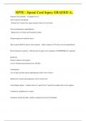 NPTE - Spinal Cord Injury GRADED A&plus;