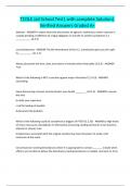 TCOLE Jail School Test&vert; with complete Solution&vert; Verified Answers Graded A&plus;