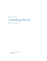 Inleiding Recht, P.B. Cliteur, A. Ellian (2014-2015)