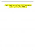 SNHD EMS Protocol Exam EMT &lpar;basic&rpar; Level  practice questions GRADED A&plus;