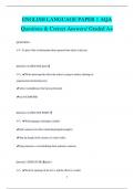 ENGLISH LANGUAGE PAPER 1 AQA Questions & Correct Answers/ Graded A+