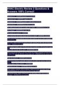 HVAC Electric Review 2 Questions & Answers 100&percnt; Correct&excl;