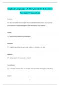 English Language GCSE Questions & Correct  Answers&sol; Graded A&plus;