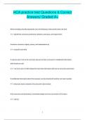 HCA practice test Questions & Correct  Answers/ Graded A+