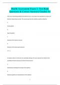 Health Assessment Exam 2- Test Bank  Questions & Correct Answers/ Graded A+