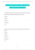 health assessment test bank 1 Questions &  Correct Answers/ Graded A+