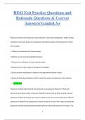 HESI Exit Practice Questions and  Rationale Questions & Correct  Answers/ Graded A+