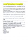 Grand Prix Final Exam Correct 100&percnt;