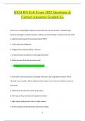 HESI RN Exit Exam 2022 Questions &  Correct Answers/ Graded A+