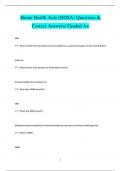 Home Health Aide &lpar;HOSA&rpar; Questions &  Correct Answers&sol; Graded A&plus;