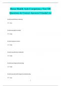Home Health Aide Competency Test T&sol;F Questions & Correct Answers&sol; Graded A&plus;