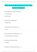 Home Health Aide Exam Pack  Questions & Correct Answers&sol; Graded A 