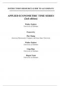 Official© Solutions Manual for Applied Econometric Time Series,Enders,2e