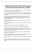 Stationary Engineer NYC high pressure  boiler license Exam Q&A A+ Graded
