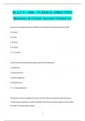 M&period;A&period;T&period;S - NBE - FUNERAL DIRECTING Questions & Correct Answers&sol; Graded A&plus;