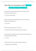 Patho Mid term Chamberlain nr507 Questions  & Correct Answers/ Graded A+