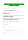 FNDH 426 PASSED Exam Questions and  CORRECT Answers