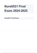Nurs6531 Final Exam 2024-2025