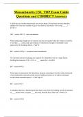 Massachusetts CSL TOP Exam Guide Questions and CORRECT Answers