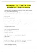 Primary Care Two UPDATED Exam  Questions and CORRECT Answers