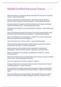 NASM Certified Personal Trainer Questions and Answers