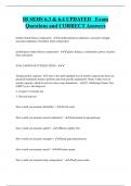 IB SEHS 6&period;3 & 6&period;4 UPDATED Exam  Questions and CORRECT Answers