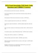 MTO Truck Knowledge TOP Study Guide Questions and CORRECT Answers