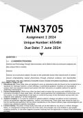 TMN3705 Assignment 2 (ANSWERS) 2024 - DISTINCTION GUARANTEED