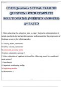 CPAN Questions ACTUAL EXAM 300 QUESTIONS WITH COMPLETE SOLUTIONS 2024 (VERIFIED ANSWERS) A+ RATED