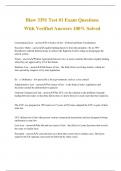 Blaw 3391 Test &num;1 Exam Questions With Verified Answers 100&percnt; Solved