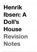 Henrik Ibsen: A Doll's House for A-Level English 