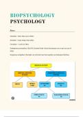 Biopsychology notes (half notes)
