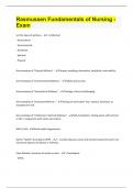 Rasmussen Fundamentals of Nursing - Exam with question and answers