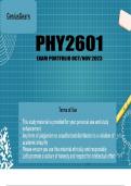 PHY2601 Exam Portfolio October November 2023
